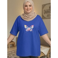 2Y516 [AIYOU] XL-5XL T shirt Women Plus Size Tshirt Woman Baju Perempuan Ladies Korean Style Murah C