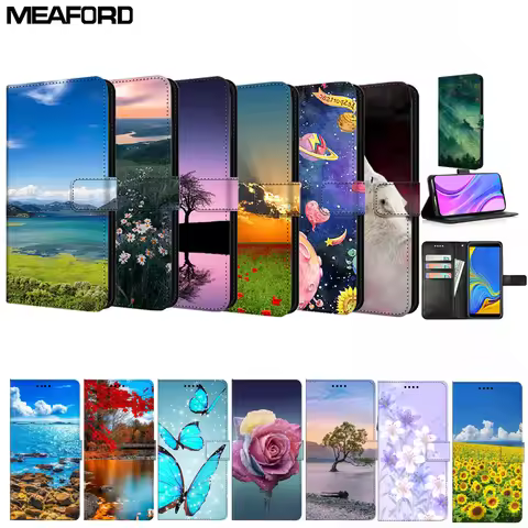 Leather Cover For Oppo A78 5G Cases A98 A95 A58 A58X A96 A16 A16s A54s Magnetic Stand Wallet Book Fl