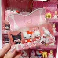 New Sanrio Eraser 1 Box 4 Erasers Cute Pet Family Eraser Cute Kuromi Eraser Detachable Eraser Eraser