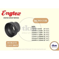ESB HUBLESS C.I. CAST IRON HUBLESS REDUCER CONNECTOR 3"X2" 4"X2" 4"X3" 6"X3" 6"X4" 8"X4" 8"X4" 8"X6"