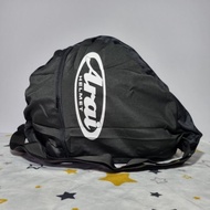 (ARAI) HELMET BAG WITH PRINTED LOGO &amp; EXTENDABLE STRAP