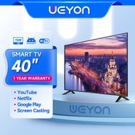 (ใหม่)Ready YouTube/WIFI WEYON สมาร์ททีวีหน้าจอ 40 นิ้วหน้าจอ SMART TV LED รองรับความละเอียด HD สามา