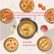 Air fryer paper liner non stick diameter 20 cm height 4.5 cm can hold 50 pcs temperature resistant 2