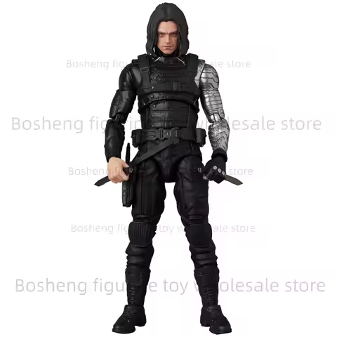 100% In Stock Original MAFEX No.203 MAFEX WINTER SOLDIER Captain America 2 Bucky Barnes Anime Action