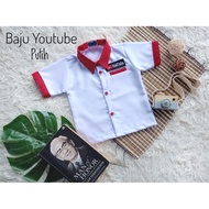 WHITE YOUTUBE COSTUME FOR 1 YEAR OLD <READYSTOCK>