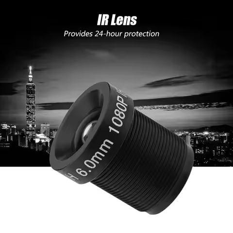 6mm CCTV Camera Lens 2 Million Pixels 24-hour IR Security Camera Lens with 58° CCTV Camera Lens Secu