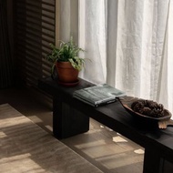 實木長凳 玄關復古矮凳 換鞋椅 禪風日式侘寂風 創意木紋設計感