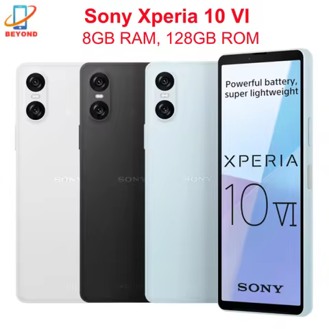 Sony Xperia 10 VI 5G XQ-ES54 XQ-ES72 6.1" 6GB 128GB Snapdragon Octa Core NFC Original Unlocked Mobil