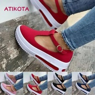 ZC9 Atikota Women Fashion Platform T-Shaped Design Sandals Casual Round Closed Toe Heels Sandal for 