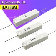 10pcs 10W Cement resistance resistor 1 2 5 8 10 15 20 25 100 ohm 1R 2R 5R 8R 10R 15R 20R 25R 100R 1k