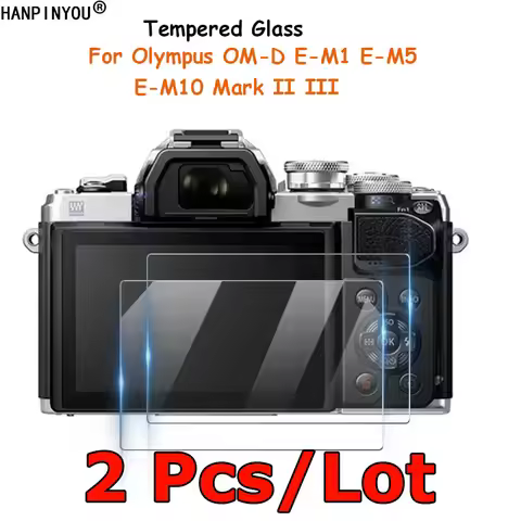 2 Pcs/Lot For Olympus OM-D E-M1 E-M5 E-M10 Mark II III Tempered Glass Camera Screen Protector Protec