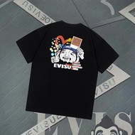 T-shirt Evisu/T-shirt Uniseks Evisu T-shirt bercetak Baju lengan pendek Reka bentuk gaya pasangan CZ