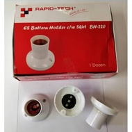 ES27 BATTERN HOLDER C/W SKIRK BH220 WHITE