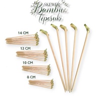 Teposuki Satay Skewers is 100 Pcs Burger Cocktail/s Skewer/s Bamboo RibbonSimpuls