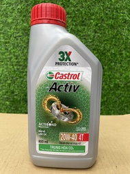 [ HÀNG CHÍNH HÃNG ] NHỚT XE SỐ CASTROL ACTIV - 20W40 (1 Lít & 0.8 Lít) Nhớt Castrol Activ 4T