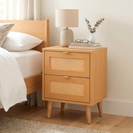 Furniture Direct DESSER 2 Drawers Side Table bedside table-Oak