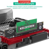 SMARTSIMPLE Laptop DDR5 RAM to SO DDR5 U-DIMM Desktop Adapter Card Memory Tester SO DDR5 to DDR5 U-D