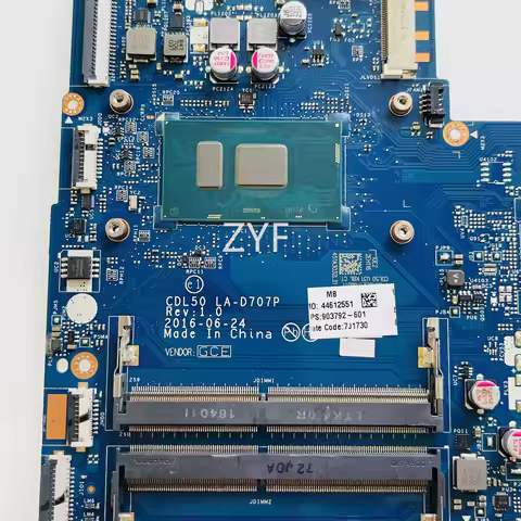 CDL50 LA-D707P BDL50 LA-D704P For HP 15-AY Laptop Motherboard With Core i3 i5 i7 CPU UMA DDR4 903792