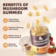 Lions mane and Cordyceps mushroom gummies for immune support | Vitamin D3 B6 B9 B12 vegan supplement