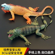 Solid Children Simulation Reptile Toy Model American Iguana Lizard Green Iguana Cognitive Gift Decor