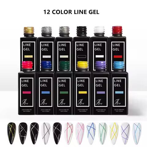 15ml/PC 2021 Nail Art Line Polish Gel Kit For UV/LED Paint Nails Drawing Polish Lacquer DIY Painting
