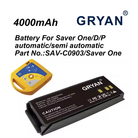 GRYAN 25.2V 4000mAh Medical battery SAV-C0903 for SaverOne D, P, automatic, semi automatick, Note: N