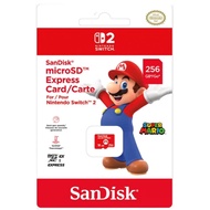 SANDISK MICRO SD EXPRESS CARD FOR NINTENDO SWITCH 2-256 GB (LIFE TIME WARRANTY)