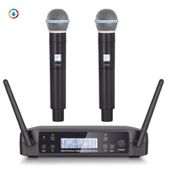 Wireless Microphone Handheld Wireless Microphone GLXD4 Professional UHF System Handheld Mic for Stage Speech Wedding Show Band Party Church-US Plug