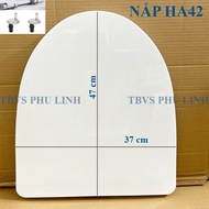 Nắp bồn cầu rơi êm nhựa phủ bóng chống ố - Dùng cho bồn cầu inax toto viglacera caesar thiên thanh h