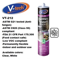 V-TECH VT-212 Sanitary Silicone Sealant (Anti-fungus) - 300ML