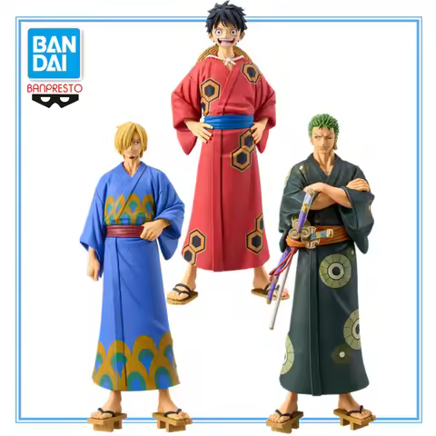 BANPRESTO DXF THE GRANDLINE SERIES One Piece Wano Country Monkey D. Luffy Roronoa Zoro Sanji Bathrob