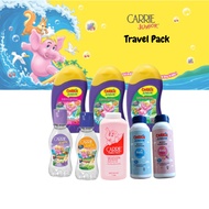 Carrie Junior Baby Oil 50ml/ Head to Toe 90ml / Talcum Powder 75g/ bedak bayi / shampoo / Travel Pac