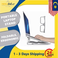 READY STOCK | Portable Laptop Stand Foldable Ergonomic Laptop Stand Desk Laptop Riser 10-16 Inches Laptops