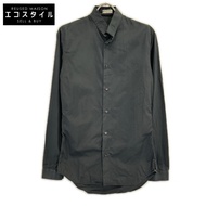 ดิออร์ เมน 163C505A1581 เสื้อเชิ้ตเดรสผ้าคอตตอนบรอด คอตั้ง สีน้ำเงินเข้ม ไซส์ 37【สินค้ามือสอง】