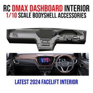 RC DMAX Dashboard Interior Custom Car Coloured 1/10 Scale 1:10 Crawler Trucks Drift Motor Boat Size 