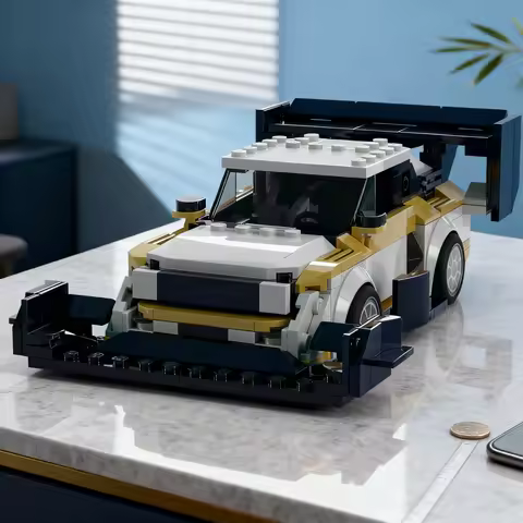 342pcs MOC City Champions Audi Sport Quattro S1 Time Attack Model Building Blocks Construction Toys 