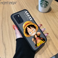 Hontinga เคสมือถือ เคสโทรศัพท์ เคส OPPO Reno6 Z Reno6Z Reno 6Z 6 Z 5G กรณีการ์ตูนอนิเมะลูฟี่กรณีนักบินอวกาศ Frosted ปลอกโปร่งใสเคสโทรศัพท์คลุมทั้งหมดกล้องป้องกันกรณี