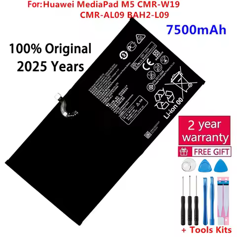 Orginal 7500mAh Battery For Huawei MediaPad M5 Lite 10 BAH2-W19 / M5 Pro 10.8 CMR-W19 CMR-AL09 BAH2-