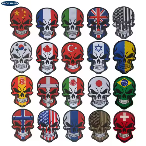 1PC USA Germany Spain Russia Israel Slovakia UK Poland Czech Republic Ukraine flag patch Tactical sk