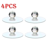 2/4Pcs Punch-free Crystal Drawer Handle Self-Adhesive Acrylic Knobs Cabinet Wardrobe Furniture Pulls Handle Hanger Hooks