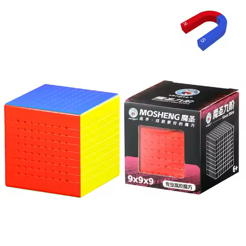 Sengso Mosheng 9x9 Magnetic Magic Cube Shengshou 9x9 Cube Stickerless Professional Puzzle Toys Child