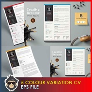 Cool 5 Colour Variation CV Template