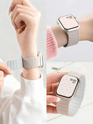 YUSHAN | สายซิลิโคนแม่เหล็กสำหรับ Apple Watch S10 & iWatch 11 เอ็ดิชั่นใหม่ฤดูร้อน