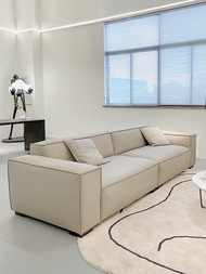 Minimalist Tofu Block Sofa Straight Row Cloth Art Living Room Furniture Nordic Style Small Apartment