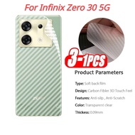 For Infinix Zero 30 4G 5G 2023 3D Back Carbon Fiber Phone Screen Back Film for Infinix Zero 30 5G 2023 Translucent Anti-Scratch Protective Sticker Carbon Fiber Screen Protector Fil