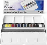 【New arrival】 Winsor Newton Professional Cotman Watercolor Paint In Metal Box 12/24 Half Pans High G