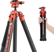 Fotopro Carbon Fiber Tripod 1.7lbs Ultralight 62 Inch Portable Compact Travel Tripod for Camera DSLR