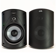 Atrium 4 Outdoor Speakers with Powerful Bass (Pair, Black), All-Weather Durability, Broad Sound Cove