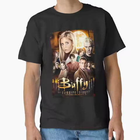 Scary film Mens My Favorite Buffy The Vampire Slayer Funny Fans horror movies Classic T-shirt Large 