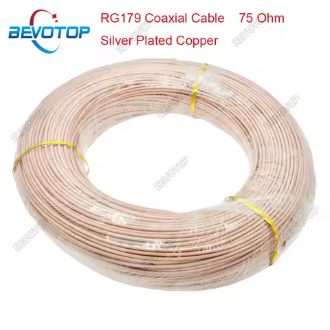 BEVOTOP RG179 Coaxial Cable Connector Wires 75 Ohm SDI Cable RG-179 Pigtail Cable Low Loss High Qual